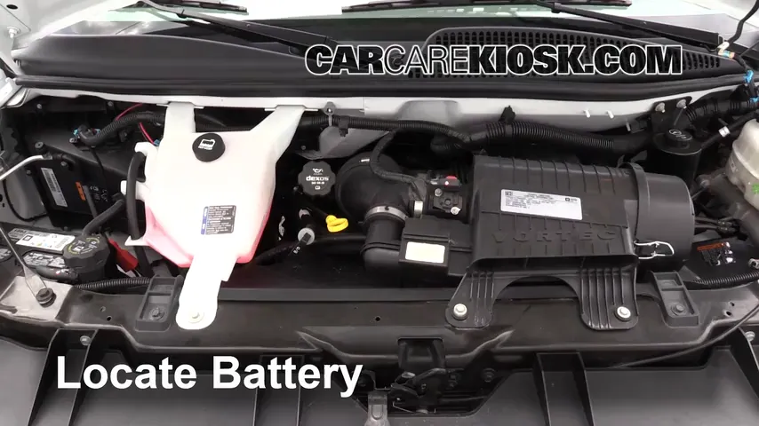 2017 Chevrolet Express 2500 4.8L V8 FlexFuel Extended Cargo Van Battery Replace
